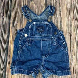 Beluga Infant Blue Jeans Overall Shorts- Size 3/6 Months